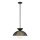 Suspension rotin verre métal D : 37,5 cm H : max. 147,9 cm