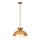 Suspension rotin verre métal Ø 37,5 cm H : max. 147,9 cm E27
