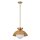 Suspension rotin verre métal Ø 37,5 cm H : max. 147,9 cm E27