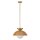 Suspension rotin verre métal Ø 37,5 cm H : max. 147,9 cm E27