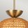 Suspension rotin verre métal Ø 37,5 cm H : max. 147,9 cm E27