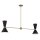 Suspension métal ajustable 4x E27 Up Down L : 130,3 cm