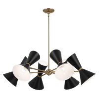 Lustre réglable L : 98,4 cm 12x métal E27...
