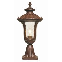 Lampe dallée RICHARD en bronze H:51cm IP44 Rustique