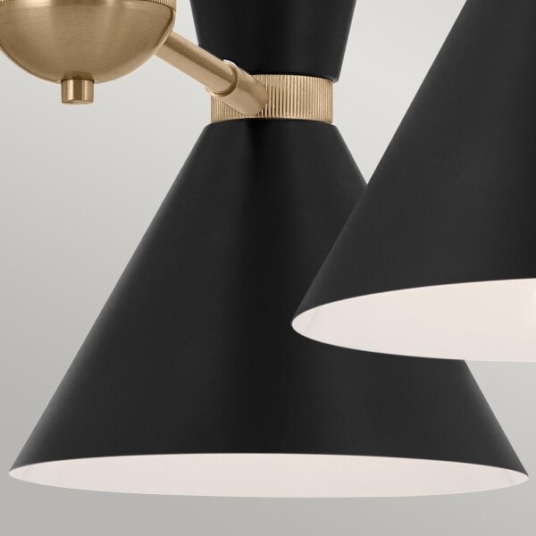 Lustre métal ajustable L : 78 cm 6x E27 Moderne