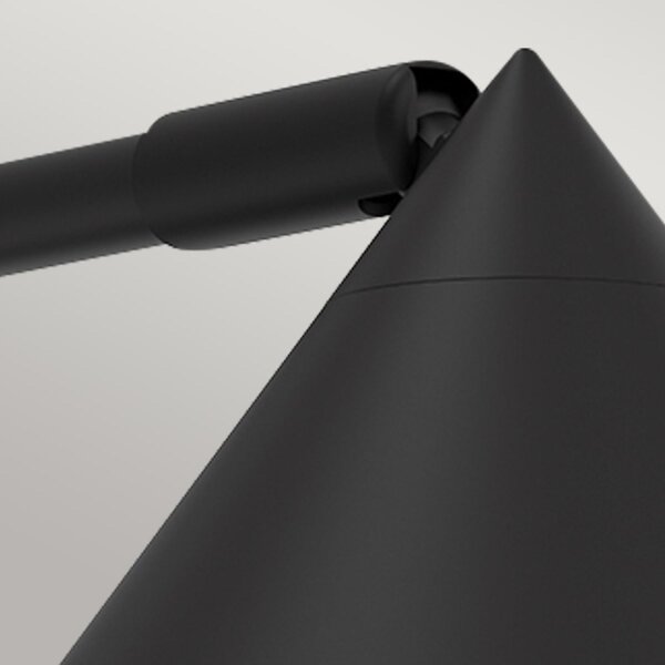 Applique murale métal E27 H : 21,3 cm avec interrupteur variateur noir
