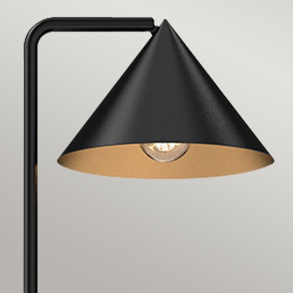 Lampadaire petit Interrupteur à variateur 148,8 cm Noir E27 Moderne