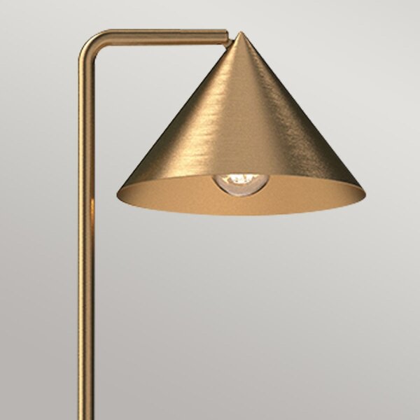 Lampadaire en métal 148,8 cm de haut en or E27 interrupteur à variateur