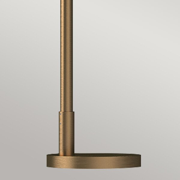 Lampadaire en métal 148,8 cm de haut en or E27 interrupteur à variateur