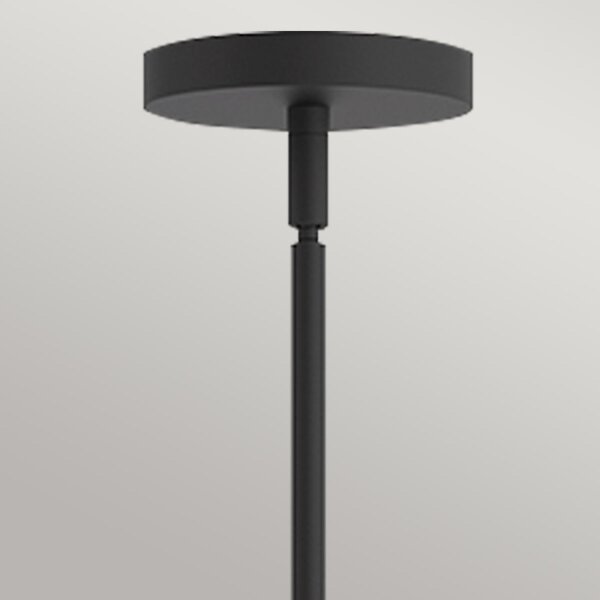 Suspension Métal Verre Noir Largeur 96,5 cm 3-flamme E27