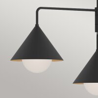 Suspension Métal Verre Noir Largeur 96,5 cm...