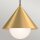 Suspension E27 métal verre L : 34,3 cm en or ajustable