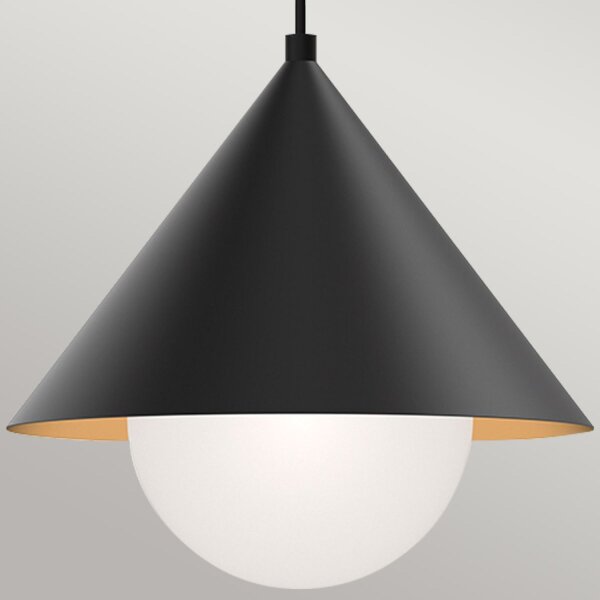 Suspension métal verre L : 34,3 cm H : max. 221,9 cm E27