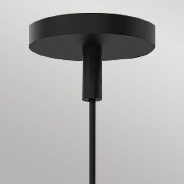Suspension métal verre L : 34,3 cm H : max. 221,9 cm E27