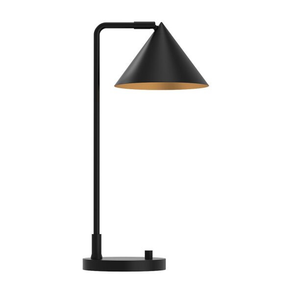 Lampe de bureau métal hauteur 51 cm noir réglable
