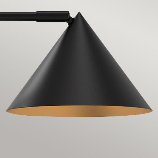 Lampe de bureau métal hauteur 51 cm noir réglable