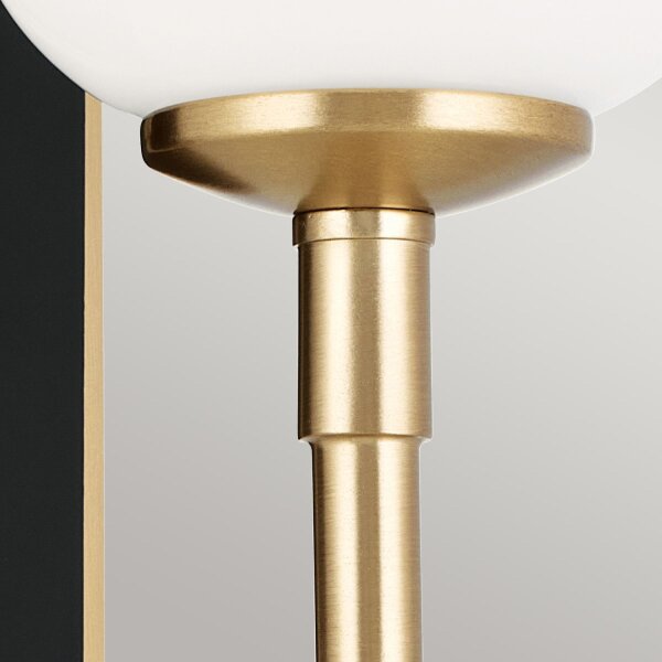 Lampe de salle de bain murale métal verre hauteur 33,8 cm IP44 G9 LED 3000 K