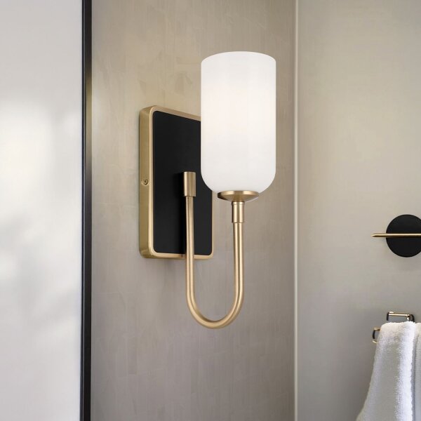 Lampe de salle de bain murale métal verre hauteur 33,8 cm IP44 G9 LED 3000 K