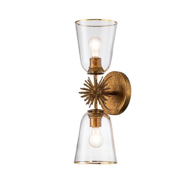 Applique Métal Verre E27 H : 55,9 cm Up Down Moderne