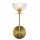 Applique murale métal verre hauteur 29,2 cm en or brossé
