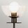 Applique murale métal verre 30,5 cm de large noir E14 2 flammes