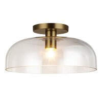 Plafonnier verre métal Ø 30,5 cm rond E27...