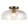 Plafonnier verre métal Ø 30,5 cm rond E27 Moderne