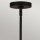 Lustre noir métal verre 67,3 cm large 4x E14