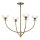 Lustre avec abat-jour L : 67,3 cm 4-flamme E14 métal verre
