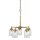 Lustre métal verre 50,2 cm de large H : max. 144,4 cm