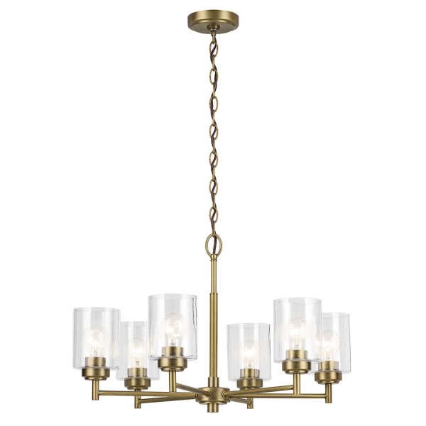 Lustre métal verre L : 66 cm H : max. 145,2 cm 6x E27