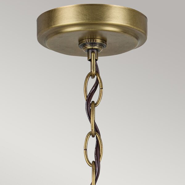 Lustre métal verre L : 66 cm H : max. 145,2 cm 6x E27