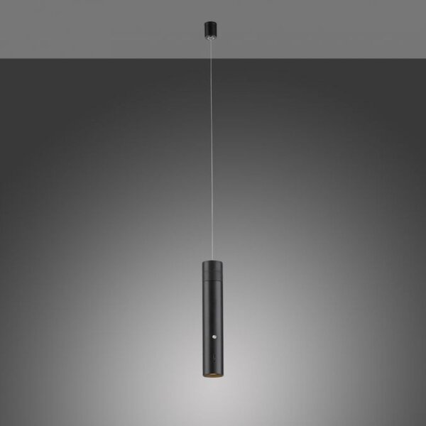 Suspension LED rechargeable Noir Métal Touch Variation 3 W