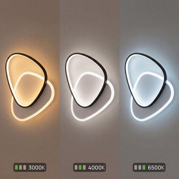 Applique LED Blanc Noir 40 W 4680 lm H:45 cm