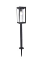 Luminaire de socle noir aluminium verre E27 incl IP44 76cm
