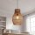 Lampe à suspendre Bambou Naturel Noir rond Ø30 cm E27 Moderne