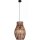 Lampe à suspendre Bambou Naturel Noir rond Ø30 cm E27 Moderne