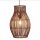 Lampe à suspendre Bambou Naturel Noir rond Ø30 cm E27 Moderne
