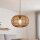 Lampe à suspendre Bambou Naturel Noir rond Ø40 cm E27 Moderne