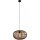 Lampe à suspendre Bambou Naturel Noir rond Ø40 cm E27 Moderne