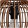 Lampe à suspendre Bambou Naturel Noir rond Ø40 cm E27 Moderne