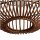 Lampe à suspendre Bambou Naturel Noir rond Ø40 cm E27 Moderne