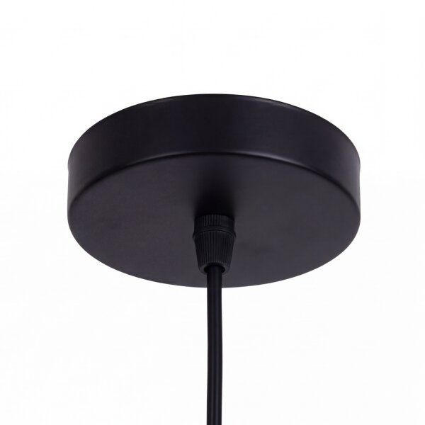 Suspension moderne en bambou naturel noir Ø30 cm E27