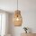 Suspension moderne en bambou naturel noir Ø30 cm E27