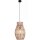 Suspension moderne en bambou naturel noir Ø30 cm E27