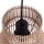 Suspension moderne en bambou naturel noir Ø30 cm E27