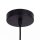 Suspension moderne en bambou naturel noir Ø30 cm E27