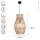 Suspension moderne en bambou naturel noir Ø30 cm E27