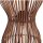 Lampadaire moderne en bambou naturel noir E27 60 cm petit