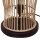 Lampadaire moderne en bambou naturel noir E27 60 cm 2-flmg